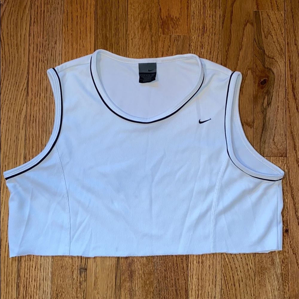 Nike vintage white crop top